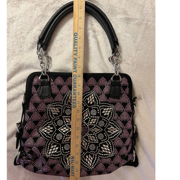 Glitz and Ears Boutique Flower Rhinestone Bling Hand Bag NEW - Picture 10 of 12